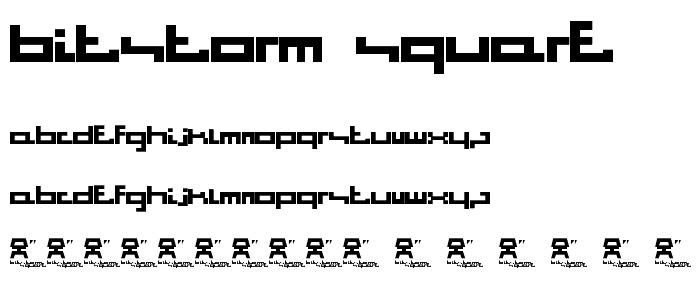 Bitstorm SQUARE font
